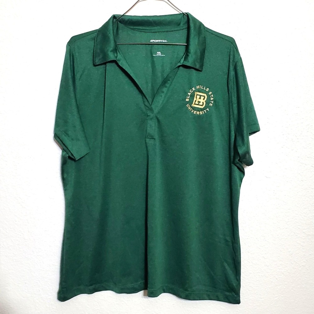 Black Hills State University BHSU Ladies Polo Shirt XXL Green South Dakota